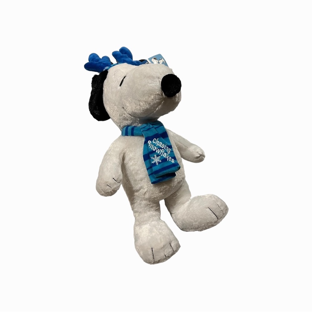 Peanuts Snoopy Christmas Porch Holiday Greeter Stuffed Animal